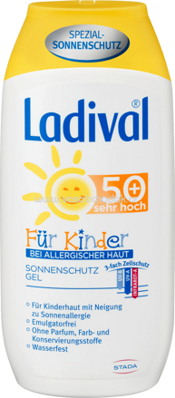 Ladival Sonnenmilch Gel Kids, allergische Haut, LSF 50+, 200 ml
