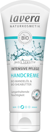 Lavera Handcreme Basis sensitiv mit Bio-Mandelöl & Bio-Sheabutter, 75 ml