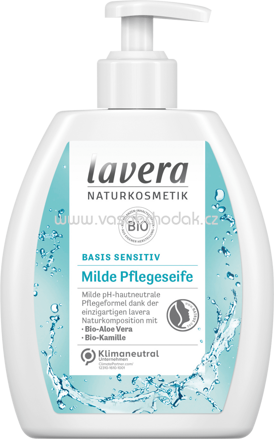 Lavera Flüssigseife Basis sensitiv Bio-Aloe Vera & Bio-Kamille, 250 ml