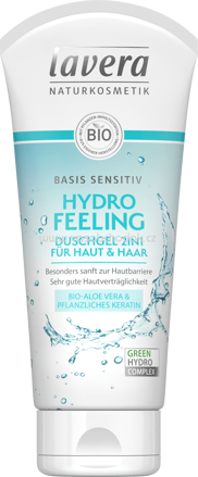 Lavera Duschgel Basis Sensitiv Hydro Feeling 2in1, 200 ml