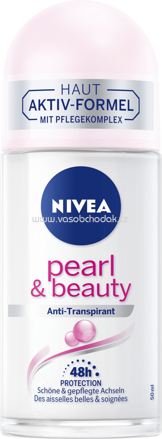 NIVEA Deo Roll On Antitranspirant pearl & beauty, 50 ml