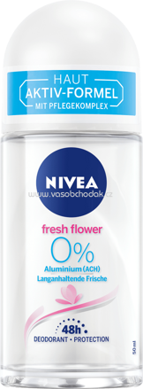 NIVEA Deo Roll On Deodorant fresh flower, 50 ml
