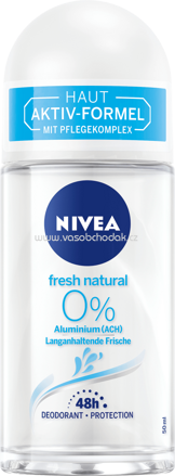 NIVEA Deo Roll On Deodorant fresh natural, 50 ml
