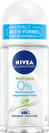 NIVEA Deo Roll On Deodorant fresh pure, 50 ml