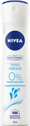NIVEA Deo Spray Deodorant fresh natural, 150 ml