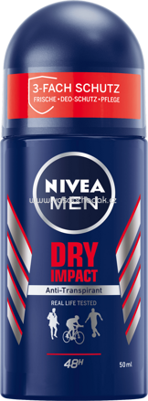 NIVEA MEN Deo Roll On Antitranspirant Dry Impact, 50 ml