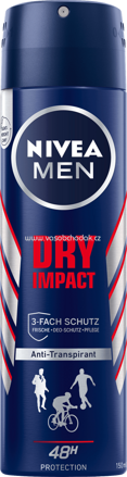 NIVEA MEN Deo Spray Antitranspirant Dry Impact, 150 ml