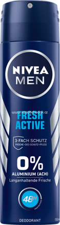 NIVEA MEN Deo Spray Deodorant Fresh Active, 150 ml