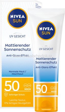 NIVEA SUN Sonnencreme Gesicht mattierend LSF 50, 50 ml