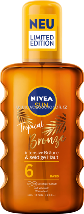 NIVEA SUN Sonnenöl-Spray tropical bronze LSF 6, 200 ml