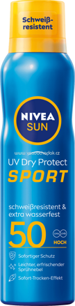 NIVEA SUN Sonnenspray, UV Dry Protect Sport, LSF 50, 200 ml