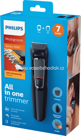 Philips Multigroom Kit Series 3000 MG3720/15, 1 St