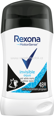 Rexona Deo Stick Antitranspirant Invisible Aqua, 40 ml