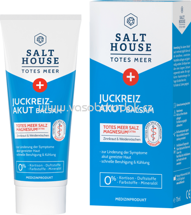 Salthouse Pflegecreme Totes Meer Therapie Juckreiz Akut Balsam, 75 ml