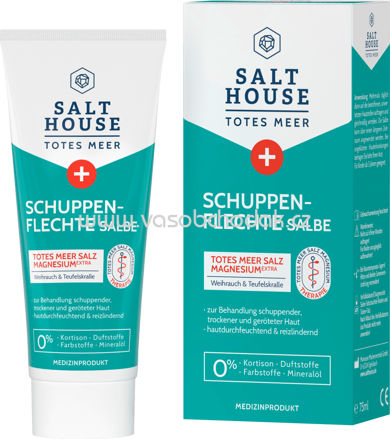 Salthouse Pflegecreme Totes Meer Therapie Schuppenflechte Salbe, 75 ml