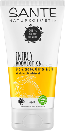 Sante Bodylotion Energy Bio-Zitrone, Quitte & Q10, 150 ml