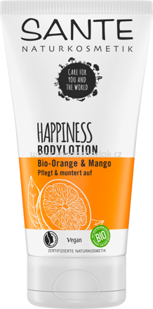 Sante Bodylotion Happiness Bio-Orange & Mango, 150 ml