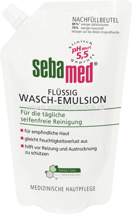 Sebamed Flüssigseife Waschemulsion seifenfrei Nachfüllpack, 400 ml