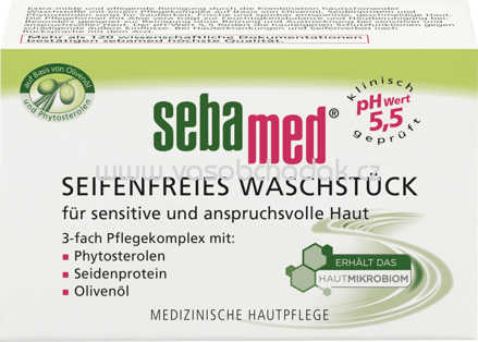 Sebamed Waschstück, seifenfrei, Olive, 150g