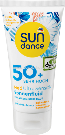 SUNDANCE Sonnenfluid, MED ultra sensitiv, LSF 50+, 50 ml