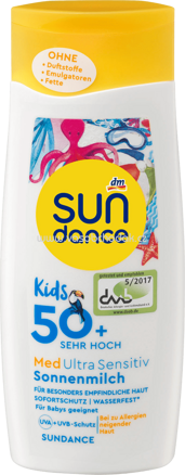 SUNDANCE Sonnenmilch Kids, MED ultra sensitiv, LSF 50+, 200 ml