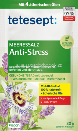 Tetesept Badesalz Anti Stress, 80g