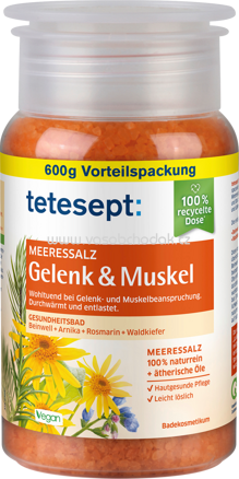 Tetesept Badesalz Meeressalz Gelenk & Muskel, 600g