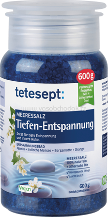 Tetesept Badesalz Meeressalz Tiefenentspannung, 600g