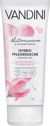 VANDINI Duschgel Hydro Magnolienblüte & Mandelmilch, 200 ml