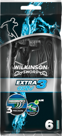 Wilkinson Einwegrasierer Extra 3 Activ, 6 St
