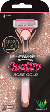Wilkinson Rasierer Quatro for Women Rosé Gold, 1 St