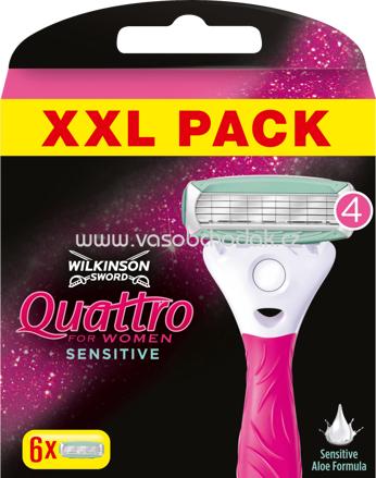 Wilkinson Rasaierklingen Quattro for Women Sensitive, 6 St