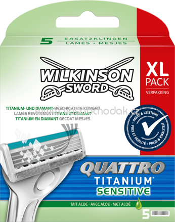 Wilkinson Rasierklingen Quattro Titanium Sensitive, 5 St