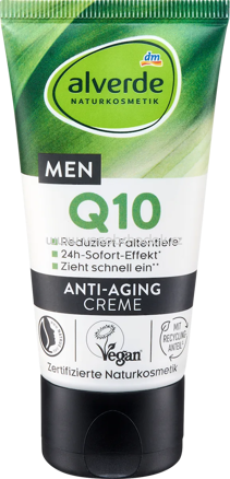 alverde MEN Anti Aging Gesichtscreme Q10, 50 ml