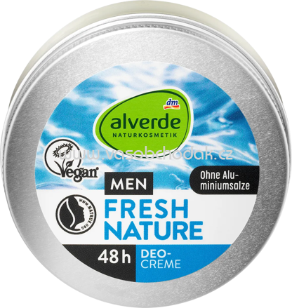 alverde MEN Deo Creme Fresh Nature, 50 ml