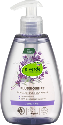 alverde NATURKOSMETIK Flüssigseife Lavendel, Malve, 300 ml