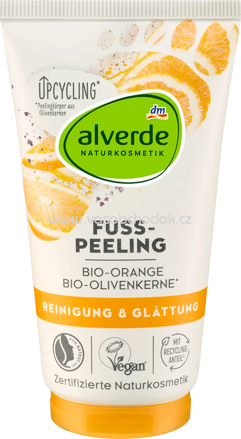 alverde NATURKOSMETIK Fußpeeling mit Orange, 75 ml