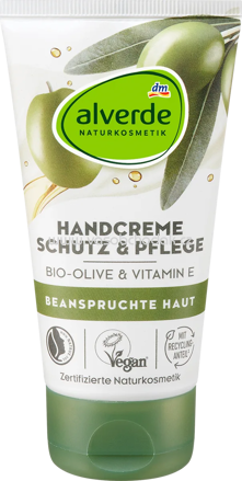 alverde NATURKOSMETIK Handcreme Schutz & Pflege Olive & Vitamin E, 75 ml