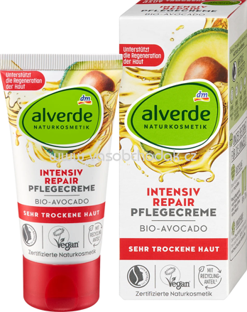 alverde NATURKOSMETIK Gesichtscreme Intensiv Repair, 50 ml