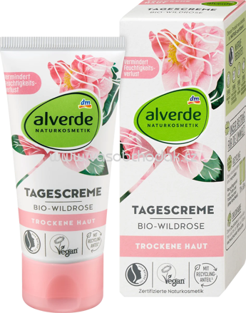 alverde NATURKOSMETIK Gesichtscreme Wildrose, 50 ml