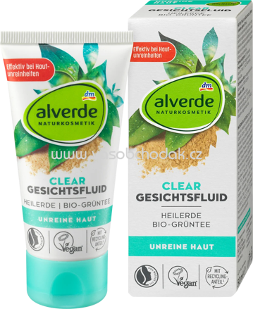 alverde NATURKOSMETIK Gesichtsfluid Clear, 50 ml