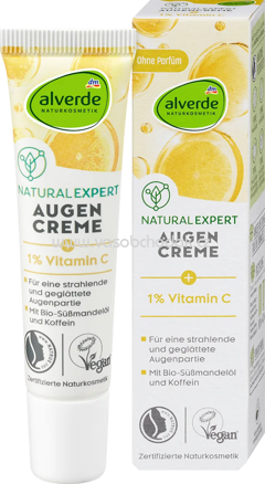 alverde NATURKOSMETIK Natural Expert Vitamin C Augencreme, 15 ml