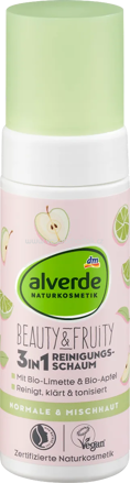 alverde NATURKOSMETIK Reinigungsschaum Beauty&Fruity, 150 ml