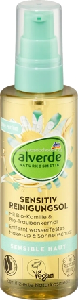 alverde NATURKOSMETIK Sensitiv Reinigungsöl Kamille, Traubenkernöl, 100 ml