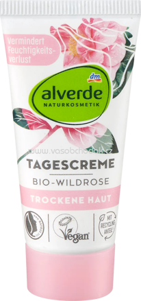 alverde NATURKOSMETIK Tagescreme Wildrose Reisegröße, 10 ml