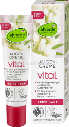 alverde NATURKOSMETIK Vital Augencreme, 15 ml