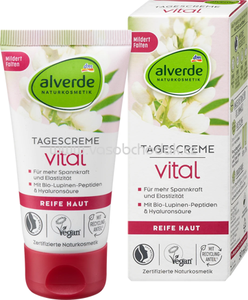 alverde NATURKOSMETIK Vital Tagescreme, 50 ml