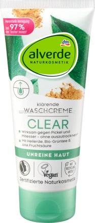 alverde NATURKOSMETIK Waschcreme Clear, 100 ml