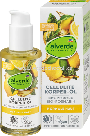 alverde NATURKOSMETIK Celluliteöl Zitrone Rosmarin, 100 ml