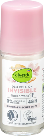 alverde NATURKOSMETIK Deo Roll-On Invisible, 50 ml
